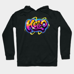 Hello Typography Lettering Hoodie